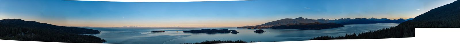 Dawn over the water from above Arbutus Ridge, Bowen Island